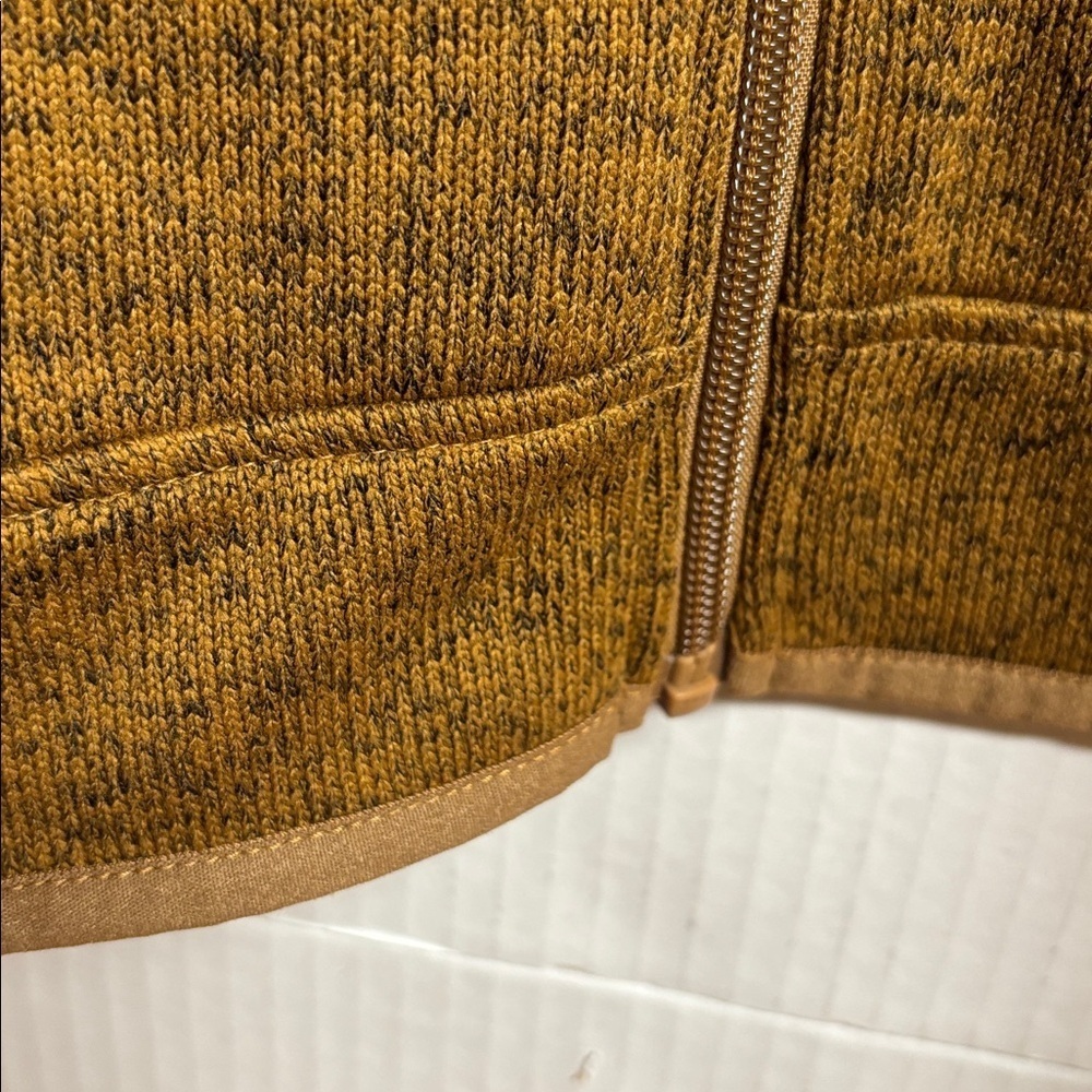 Eddie Bauer Women’s Mustard Tan Full Zip Jacket W/Plaid Accents. Size Tall 2XL - Picture 8 of 13